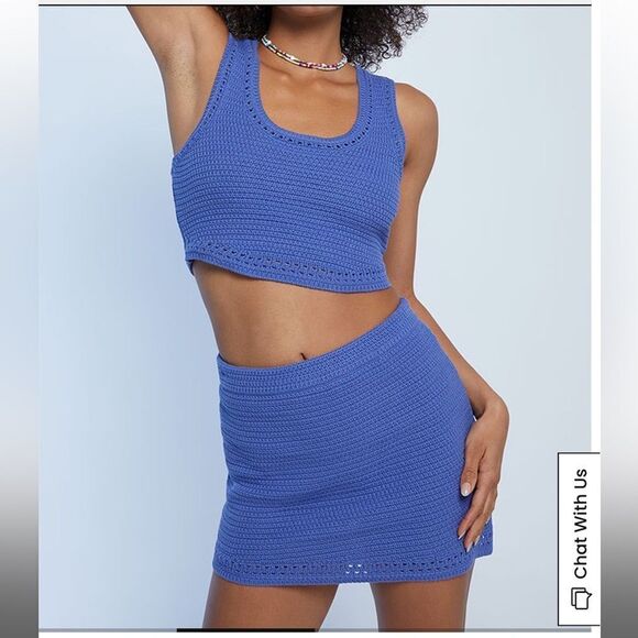 LA HEARTS "ROSIE" CROCHETED CROPPED TANK NWT- size LARGE - Picture 5 of 9